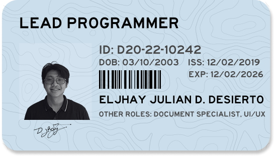 Driver's License - Eljhay Julian E. Desierto